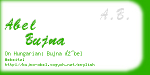 abel bujna business card